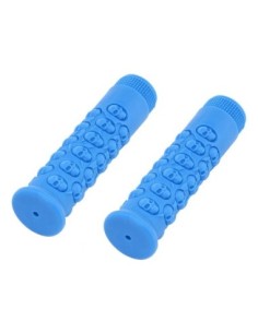 Skull Grips 7/8 long 116mm Kraton Rubber Blue.